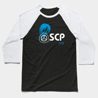 SCP 173 "Sculpture" (Blue) Baseball T-Shirt